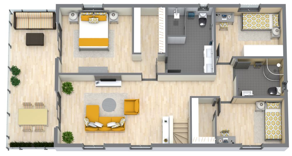 2200 sq ft House Plan