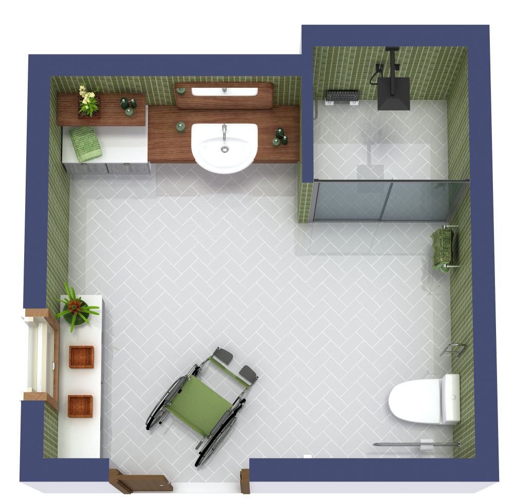 Full Accessible Bathroom Floor Plan