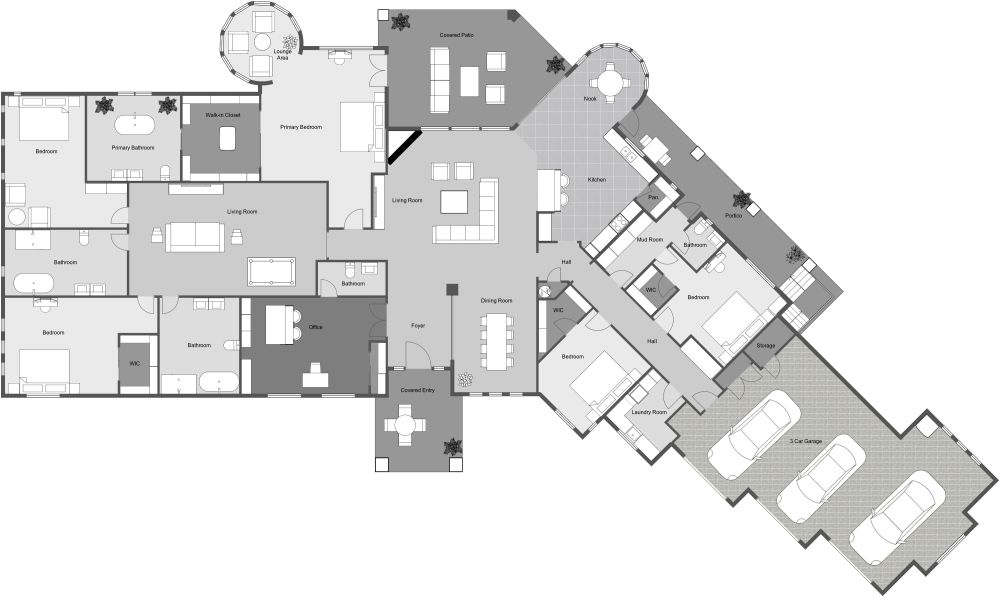 5000 sq ft 2D House Plan