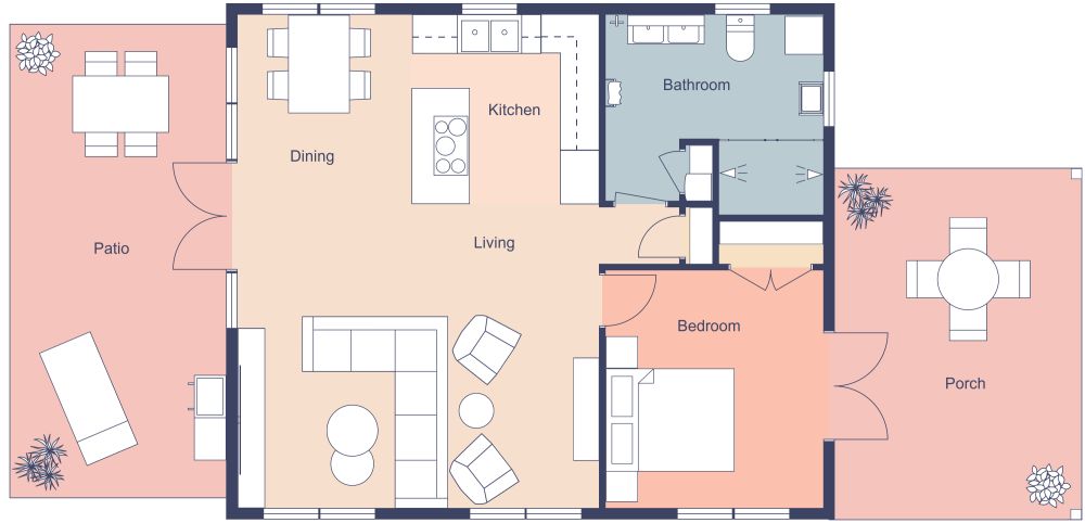 750 sq ft 2D House Plan
