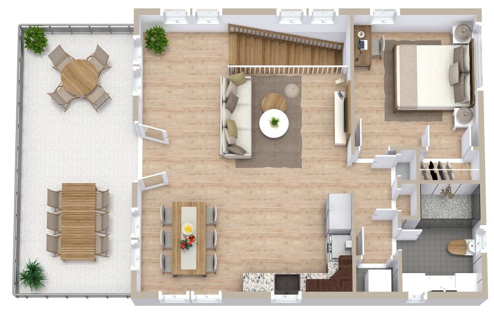 First Floor Apartment Over Garage Plan