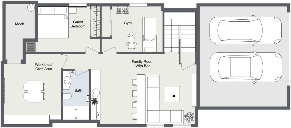 Basement Layout Idea 2D