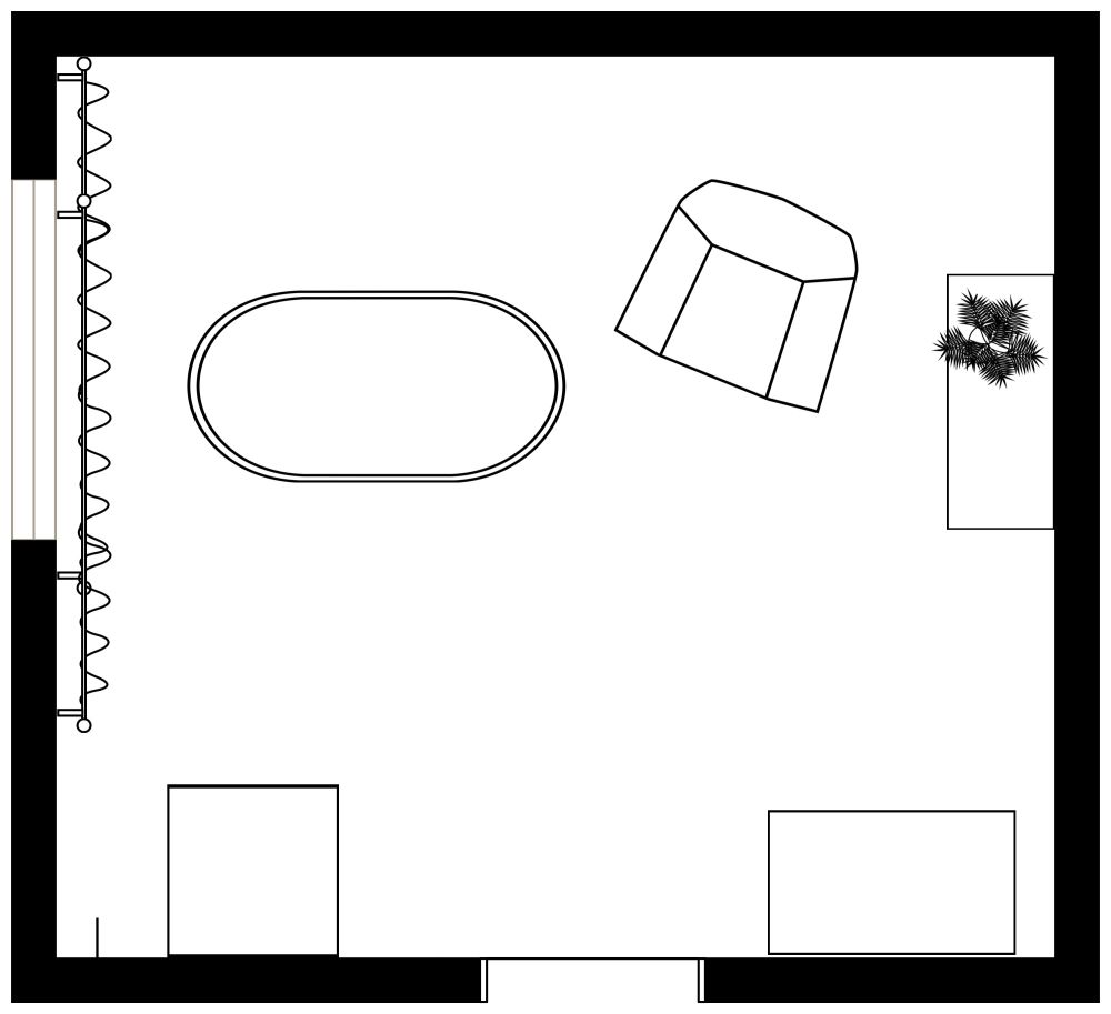 Bedroom Design Nursery 2D Floor Plan