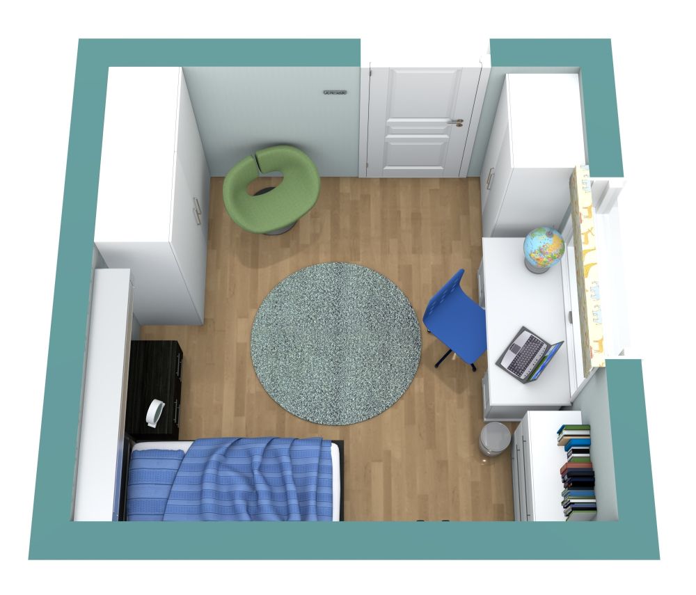 Boys Bedroom Design With Desk