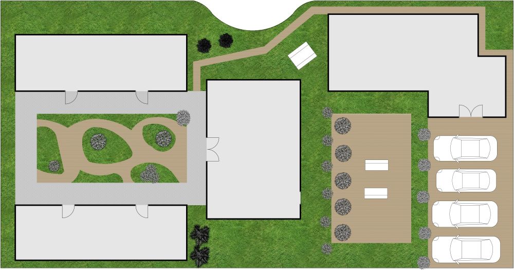 Commercial Landscape Design 2D Floor Plan