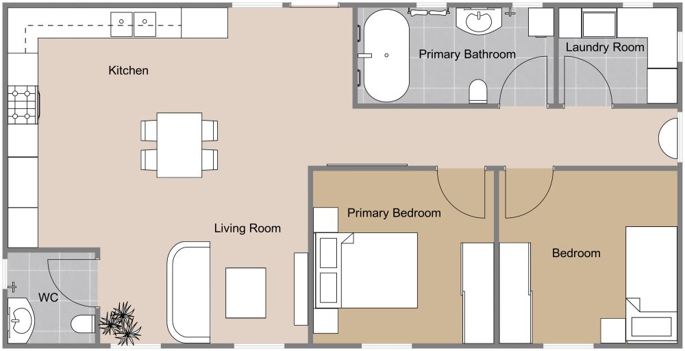 Floor Plan for Retirees 2D Floor Plan