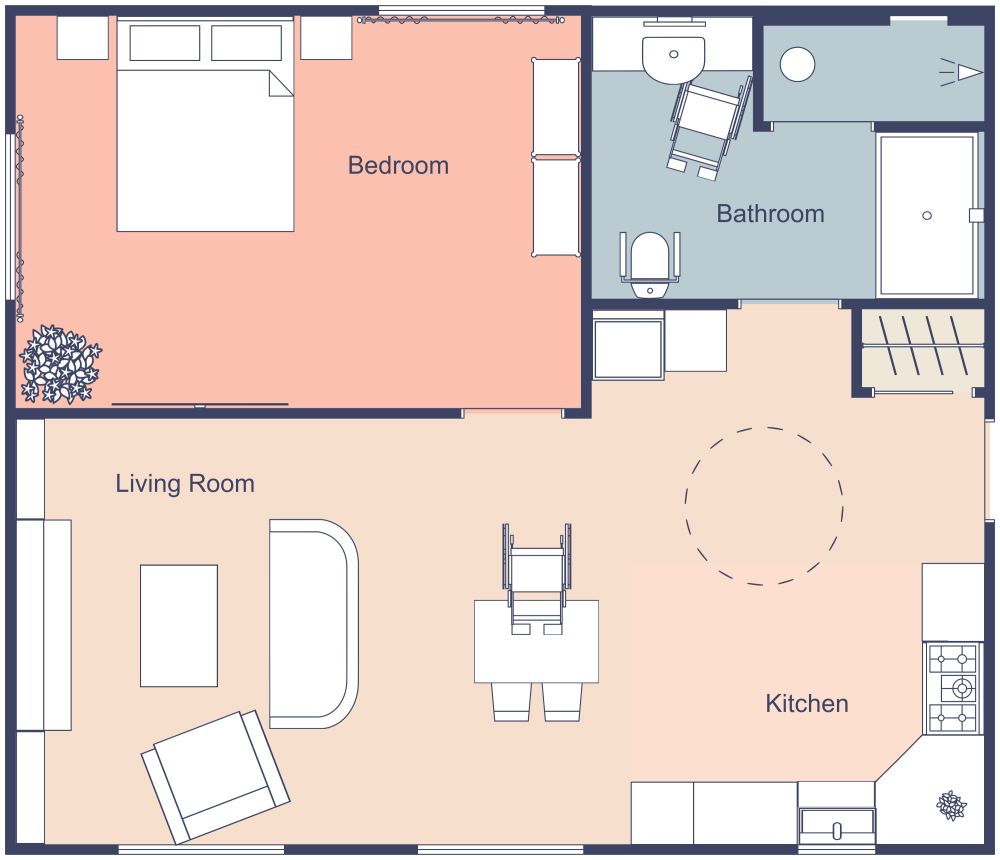 Handicap Accessible Home Floor Plan 2D Floor Plan