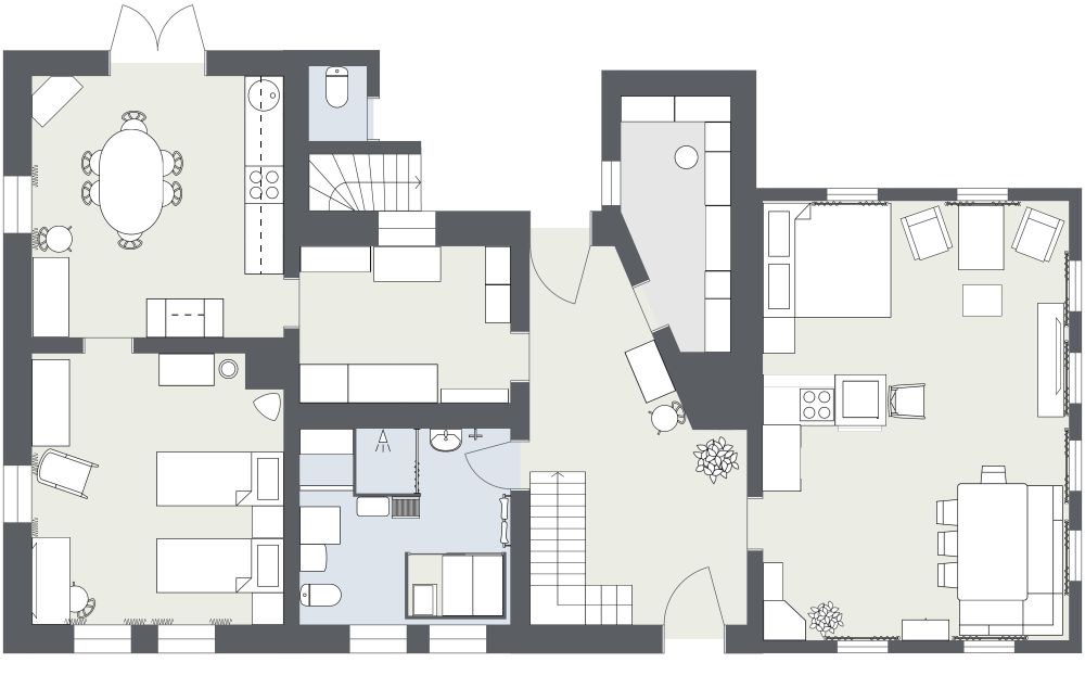 House Plan Traditional Home 2D Floor Plan
