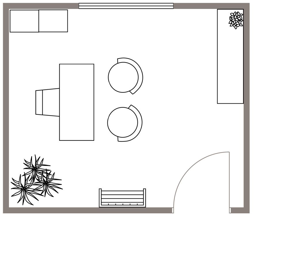 Office 2D Floor Plan 11x13