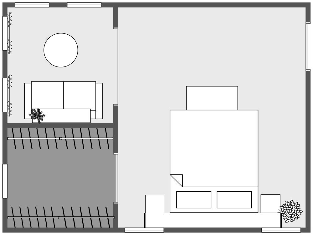 Primary Bedroom Design 2d Floor Plan