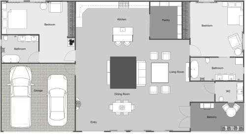 Ranch Floor Plan for Retirees