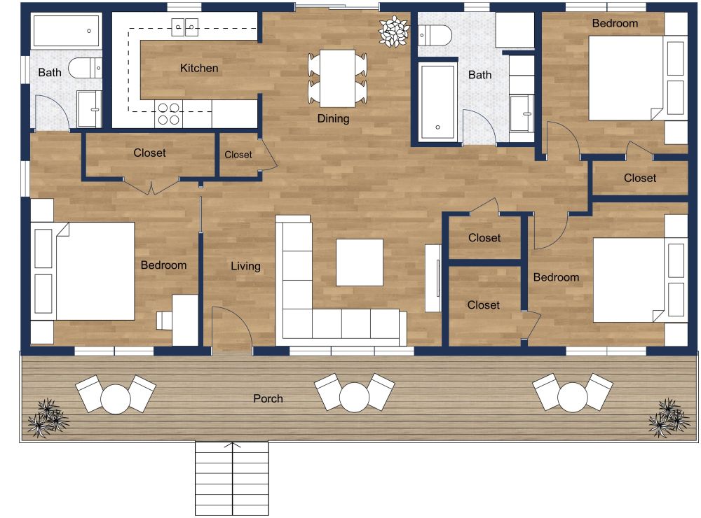 Shipping Container Home 2D Floor Plan