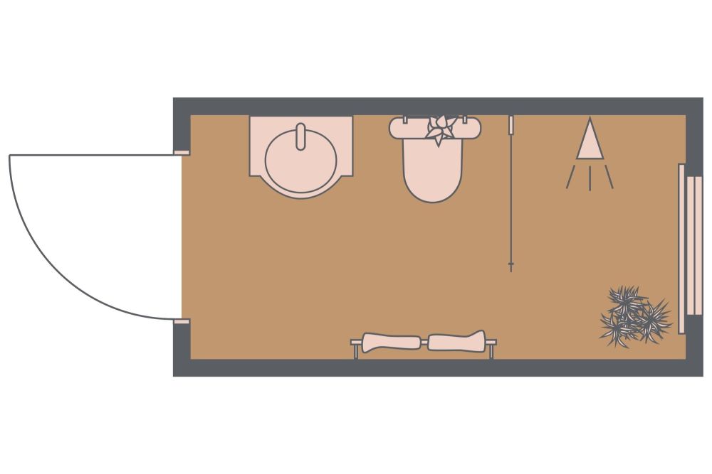 2d Small Rectangular Bathroom Layout