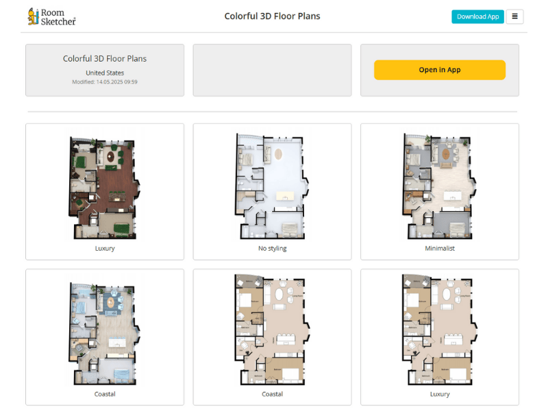 Different levels in a shared product presentation.